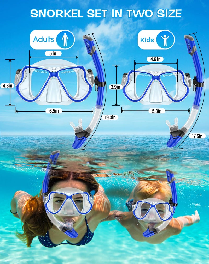 Greatever Dry Snorkel Set,Panoramic Wide View,Anti-Fog Scuba Diving Mask,Professional Snorkeling Gear for Adults - Image 5